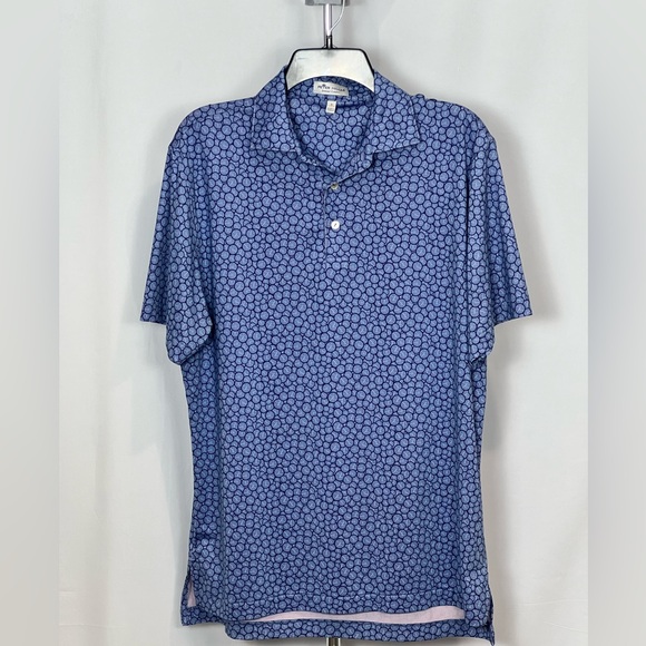 Peter Millar Blue Summer Comfort Speedometer Print Polo - Picture 2 of 15